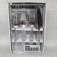 Ikea DRAGON 24-piece Cutlery Stainless Steel New In Box 6 Person Set Tableware