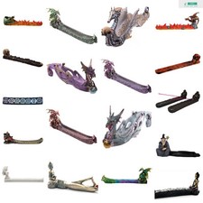 Incense Stick Holders Ash Catcher Hand Burner Resin Storage Box Dragon Buddha