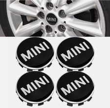 4x 56mm For Mini Cooper Hub Cover Hub Caps Rim Cover Badges Black NEW