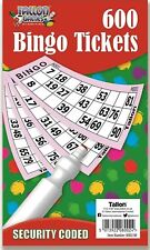 Jumbo Bingo Book Pad 600 Games Coded Tickets 6 to View Various Colours