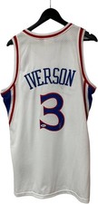 Allen Iverson Philadelphia 76ers Hand Signed Autographed White Jersey BECKETT