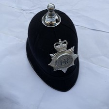 VINTAGE ORIGINAL UK BRITISH POLICE BOBBY HELMET HUMBERSIDE POLICE ER 1652 Buxton