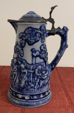 Large Blue / Grey Salt Glazed