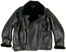 SUPERB VINTAGE LEATHER SHEEPSKIN FLYING JACKET - S - AVIATION CO TYPE B-3 BOMBER