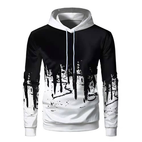 Men printed hoodies long - hoodies,