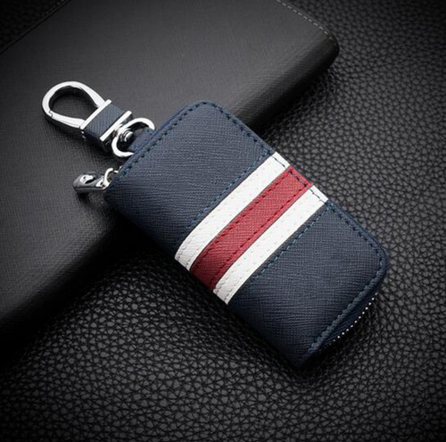 Leather keychain bag - keychain,