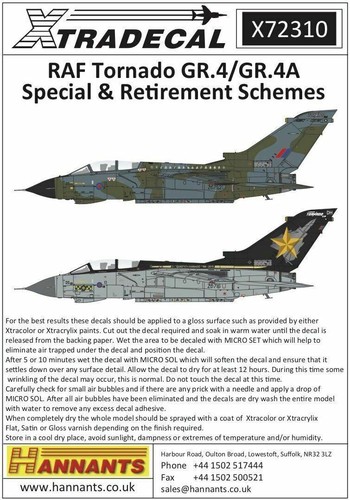 Xtradecal x72310 raf - xtradecal, panavia