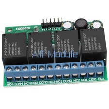 DC 6V-24V 4CH Flip-Flop Latch Relay Module Bistable Self-locking Electronic