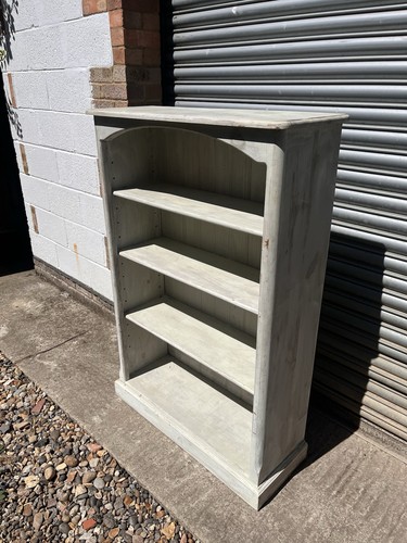 Rustic painted pine bookcase - rustic,