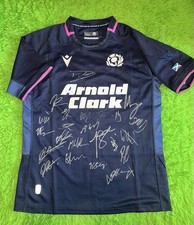 Scotland Squad Signed Rugby Jersey 2025-26 Six Nations size L with COA & Proof