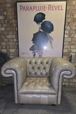 Cream Leather Fully Button