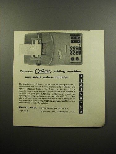1955 facit odhner adding - 1955,