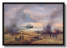 Westland Scout AH1 of 3 CBAS Darwin Hill Goose Green framed picture free p&p UK