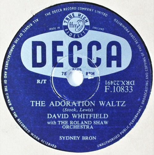 78rpm f10833 1957 david - 78rpm,