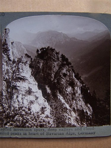 Stereoscope card bavarian alps - stereoscope,