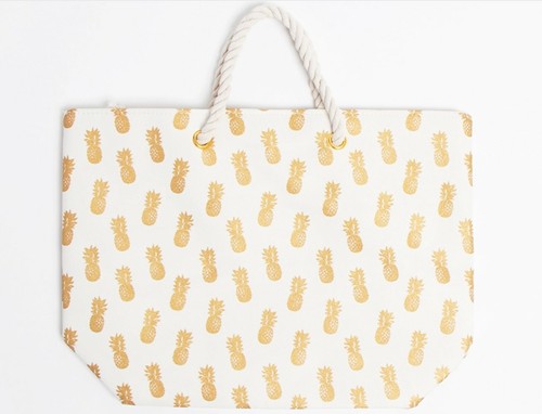 Pineapple beach bag canvas - bag,