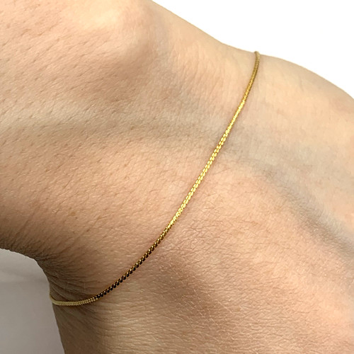 Serpentine chain 18ct - serpentine,