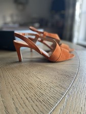 Hobbs Orange Suede Sandals 6.5