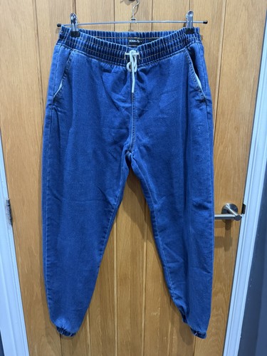 Blue elasticated jogger - blue,