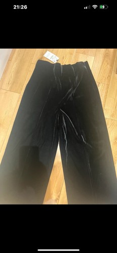 Zara black velvet wide - zara,