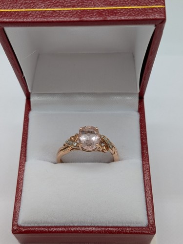 9ct rose gold morganite - 9ct,