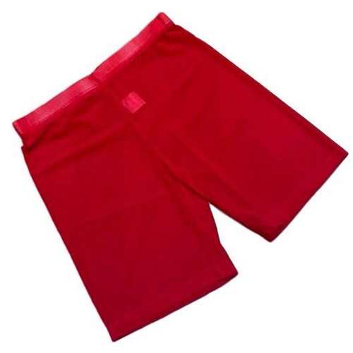 Red mesh cycling shorts - red,