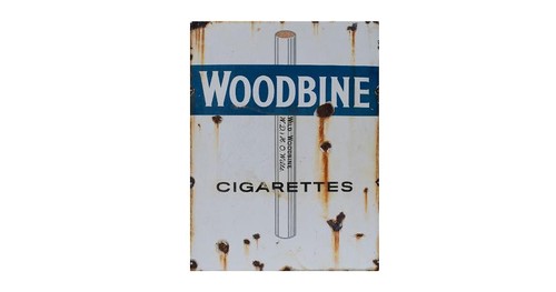 Woodbine cigarettes sign - cigarettes,