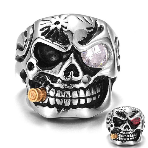 Skull head mens biker - head, punk