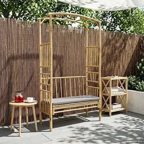 Garden arch bench bamboo - garden,