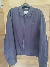 Lacoste Blue Full Zip  Harrington Bomber Jacket Mens 56 XL  63cm Pit To Pit
