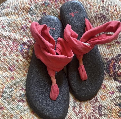 Sanuk yoga foam red fabric - sanuk,