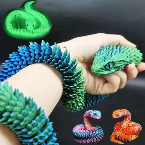 3d printed snake - 13/30/45/cm,