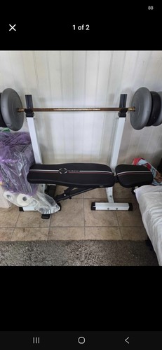 Weight bench and - bench, used