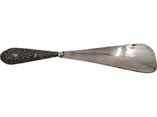 Ornate Vintage Shoe Horn With Embossed Handle Sheffield Steel T2920 SK14