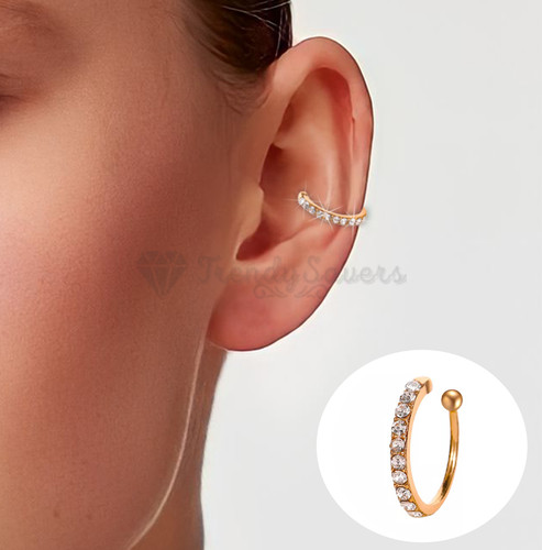 Gold plated ear cuff - plated,