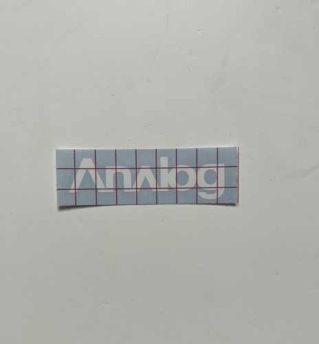 Analog logo sticker - ag,