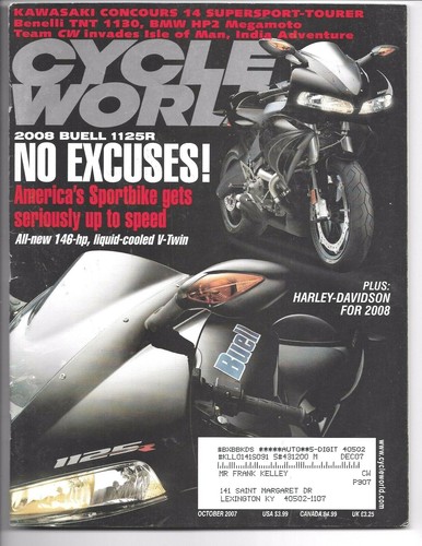 Cycle world magazine october - magazine,