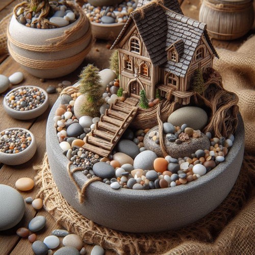 Decorative aggregate garden - decorative,