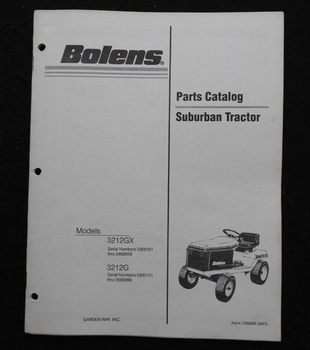 Bolens model suburban 3212gx - model,