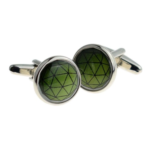 Green geometric design round - green,