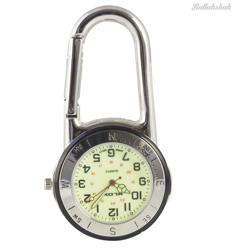 Shiny silver metal carabiner - silver,