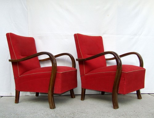 Pair art deco armchairs - of,