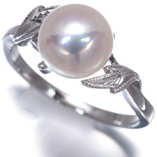 Auth Mikimoto Ring Akoya Pearl
