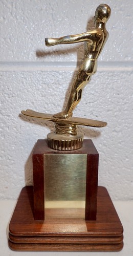 Vintage male water ski trophy - vintage,
