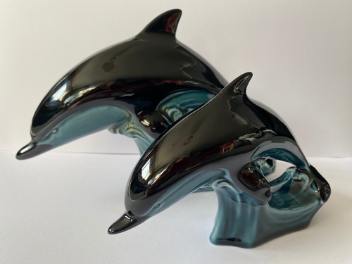 Poole pottery dolphins wave - dolphins,