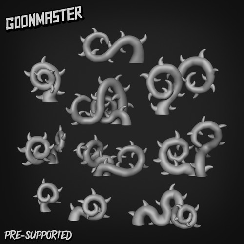 Curled thorns basing kit - curled, thorns-