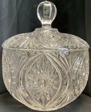 Heavy Crystal Lidded Punch Bowl (Missing Ladle)