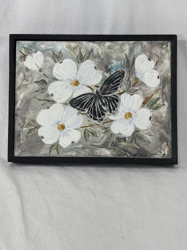Encaustic painting dogwood - painting,