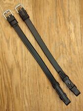 ENGLISH Leather CHEEKPIECES, Full Size, Black, 16mm Wide, NWOT