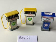 diecast, B.p. Fina, petrol pumps x 3.  2 Yellow With Handles